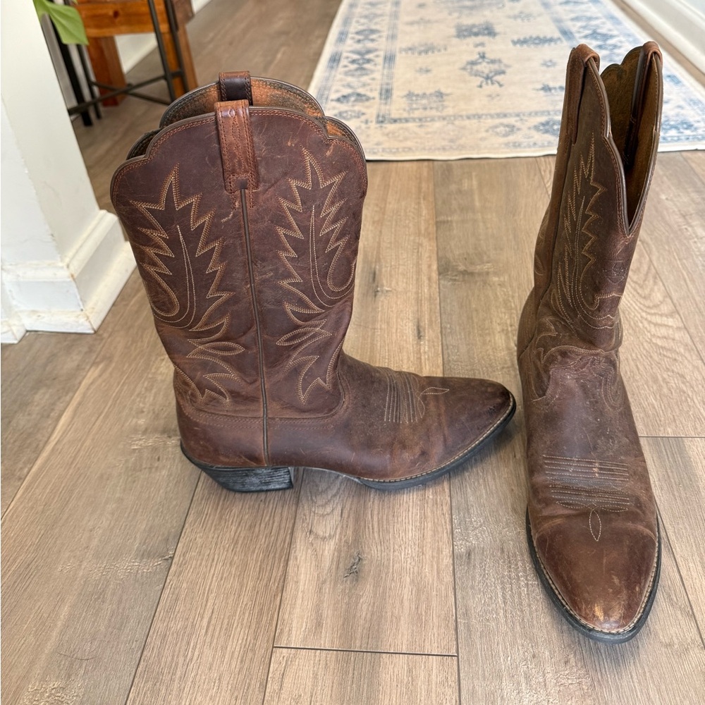 Ariat Brown Leather Cowboy Boots